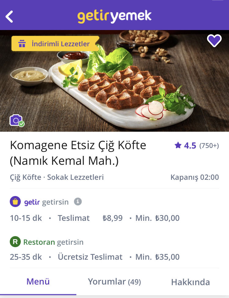 Menu Cigkofte Komagene Umraniye Carsı-1